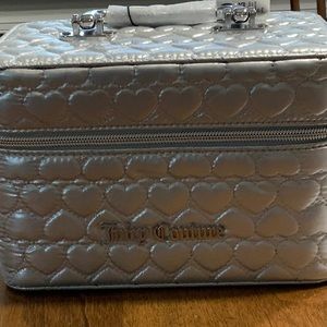 Juicy Couture Travel Cosmetic Case - Silver Hearts